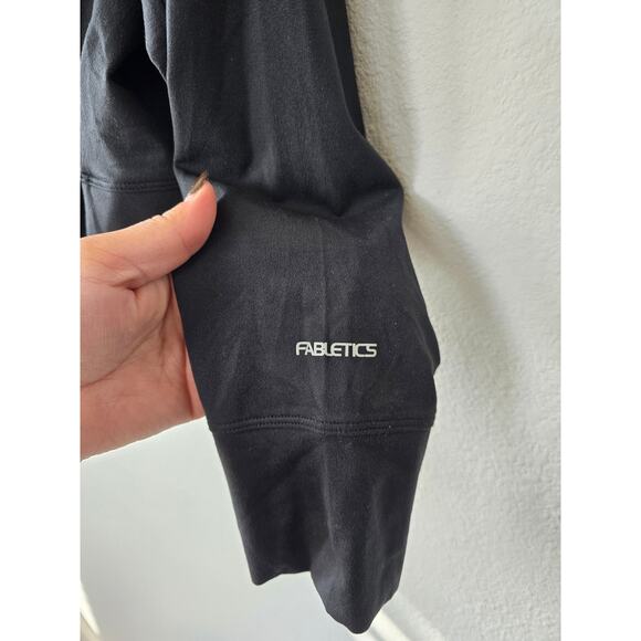 Fabletics 2X Black Cowl Neck Hoodie Pullover Sweatshirt Athleisure Cozy Minimal - Picture 3 of 8